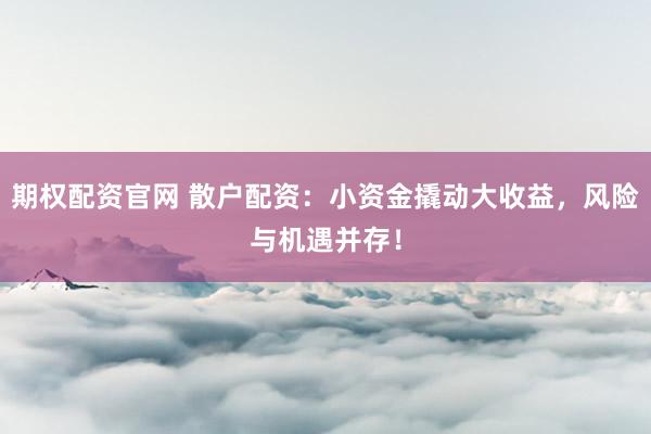期权配资官网 散户配资：小资金撬动大收益，风险与机遇并存！